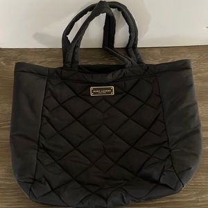 MARC JACOBS Black Quilted Nylon Tote
